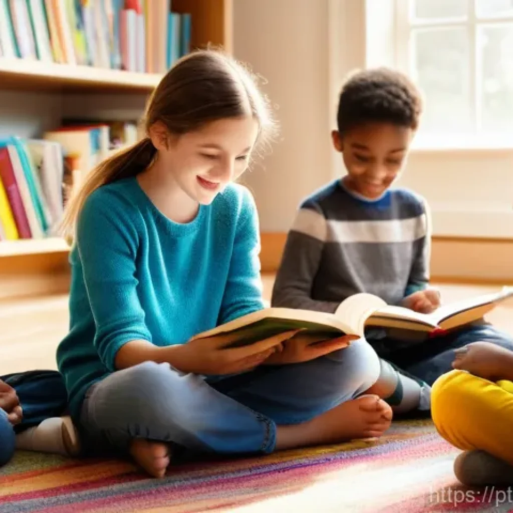 독서지도사 면접 준비법 - **A joyful and diverse reading circle with an inspiring instructor.**
A warm, inviting scene in ...